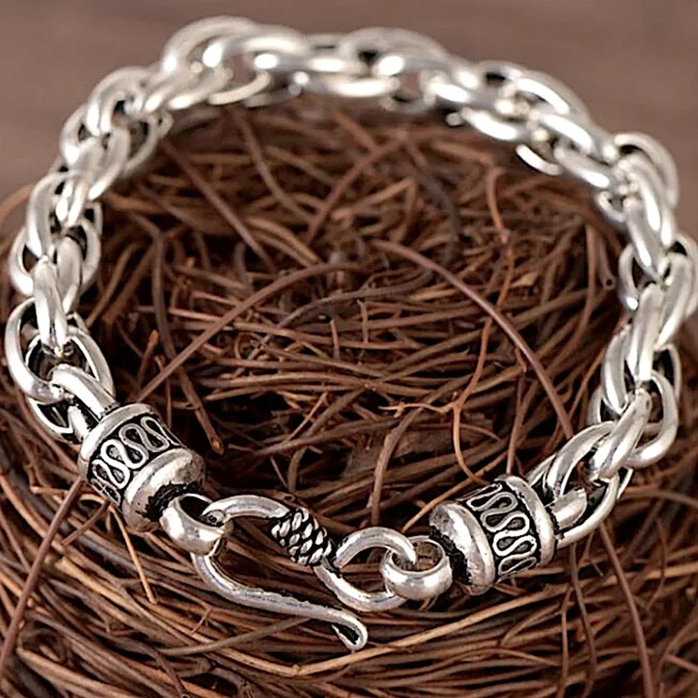 STAINLESS STEEL 10” BRAIDED BRACELET CUSTOMIZED BRACELET